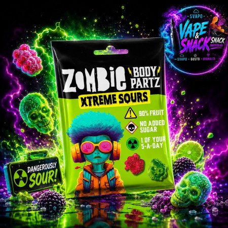Zombie Body Partz Xtreme Sours, caramelle gommose aspre da 35g