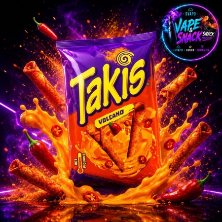 Takis TNT Queso Volcano, riccioli di tortillas piccanti al gusto di formaggio da 100g