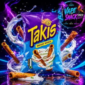 Takis Buckin Ranch, patatine al gusto di panna acida da 100g