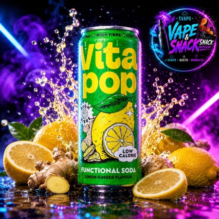 Vita Pop Lemon Ginger, gusto di ginger e di limone da 330ml