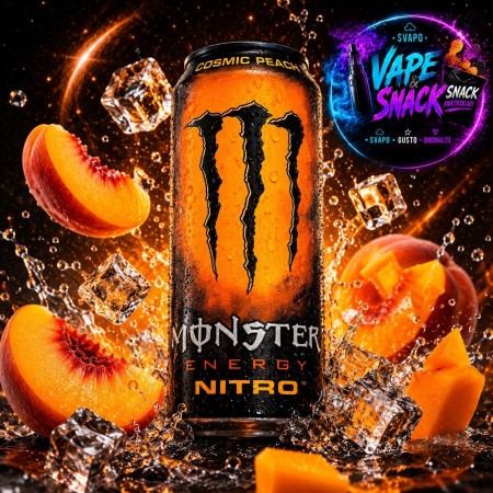 Monster Energy Nitro Cosmic Peach, al gusto di pesca da 500ml