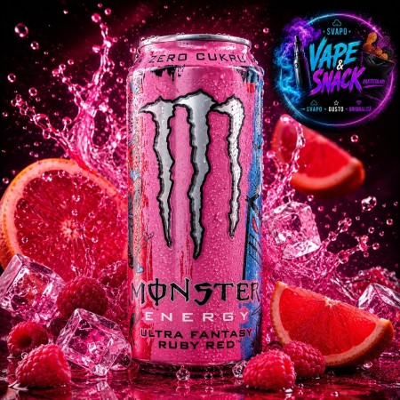 Monster Energy Ultra Fantasy Ruby Red al gusto di agrumi con nata de cocco 500ml