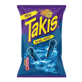 Takis Blue Heat, riccioli di tortillas al gusto di chili e lime da 100g