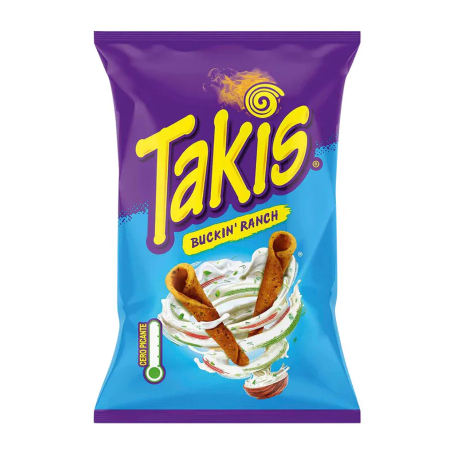 Takis Buckin Ranch, patatine al gusto di panna acida da 100g