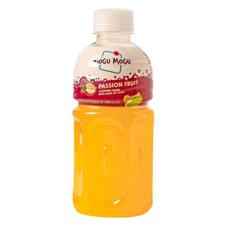 Mogu Mogu Passion Fruit Flavored Drink, gusto di frutto della passione con nata de coco da 320ml