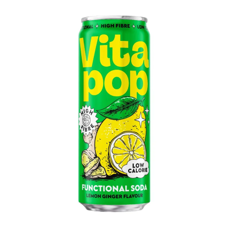 Vita Pop Lemon Ginger, gusto di ginger e di limone da 330ml