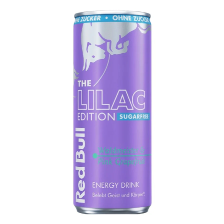 Red Bull The Lilac Edition, gusto di asperula e pompelmo rosa da 250ml
